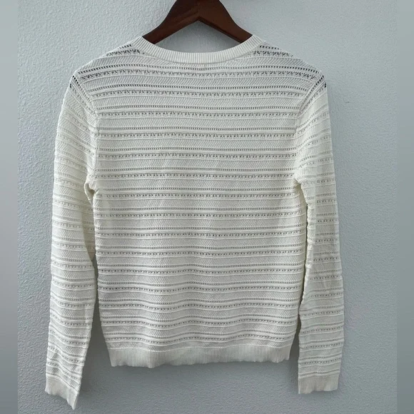 Maje Ecru Knit Sweater with Button Accents - Picture 4 of 4